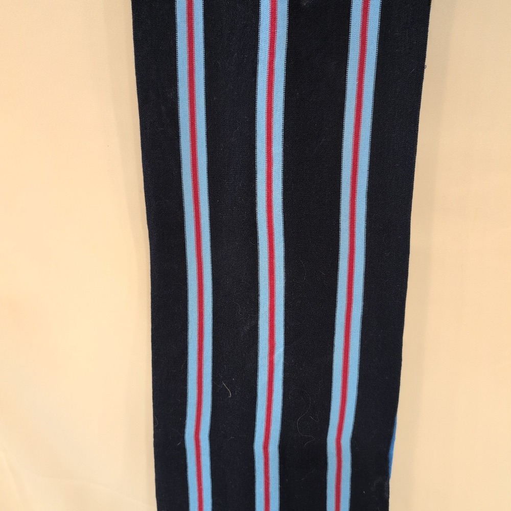 Gap Reversible Knit Scarf Blue Grey Black Striped 348238 Cotton Blend Mens Women - Picture 9 of 9